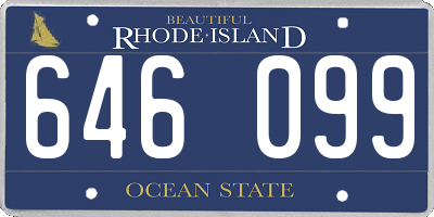 RI license plate 646099