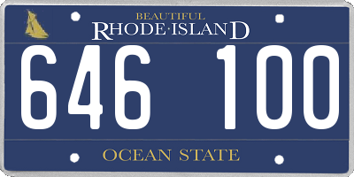 RI license plate 646100