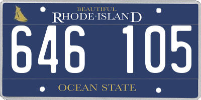 RI license plate 646105