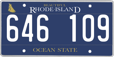 RI license plate 646109