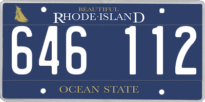 RI license plate 646112