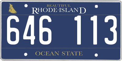 RI license plate 646113