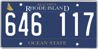 RI license plate 646117