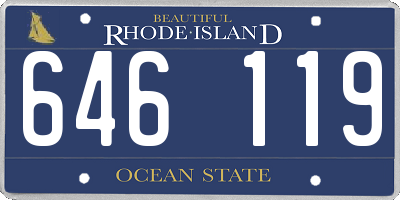 RI license plate 646119
