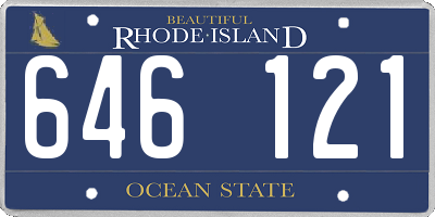 RI license plate 646121