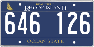RI license plate 646126