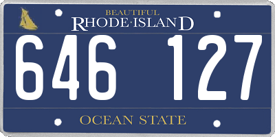 RI license plate 646127