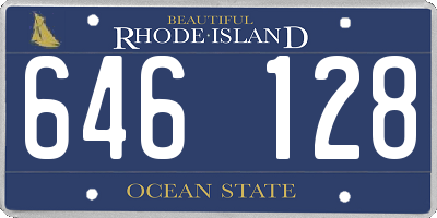 RI license plate 646128
