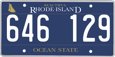 RI license plate 646129