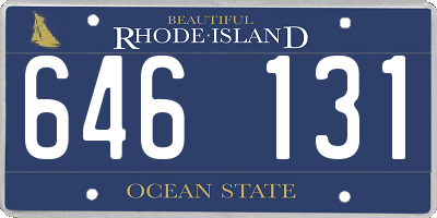 RI license plate 646131