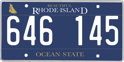 RI license plate 646145
