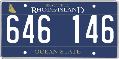 RI license plate 646146