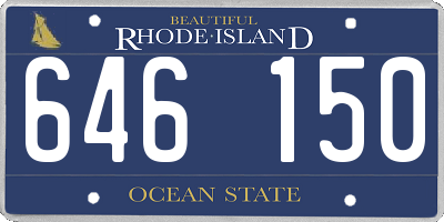 RI license plate 646150