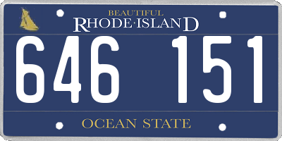 RI license plate 646151