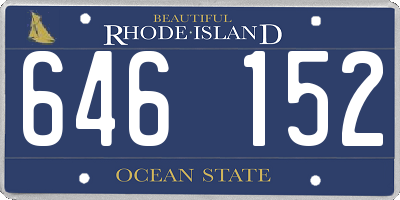 RI license plate 646152