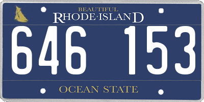 RI license plate 646153