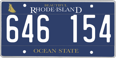 RI license plate 646154