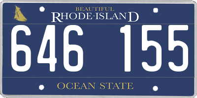 RI license plate 646155