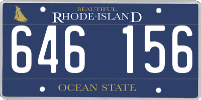 RI license plate 646156