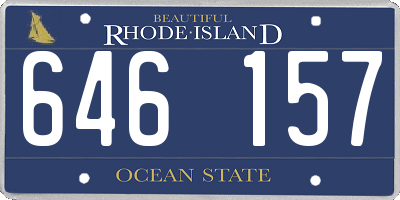 RI license plate 646157