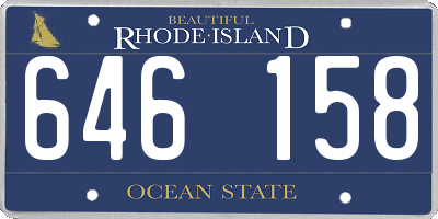RI license plate 646158