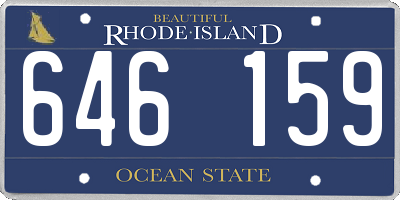 RI license plate 646159