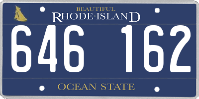 RI license plate 646162
