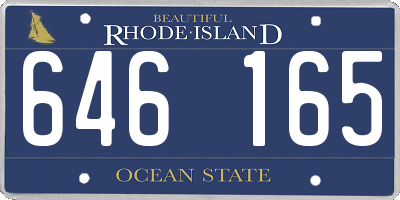RI license plate 646165