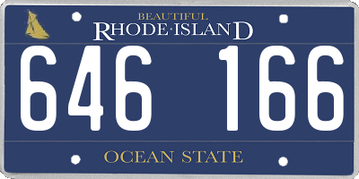 RI license plate 646166