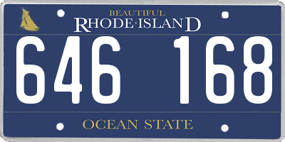 RI license plate 646168