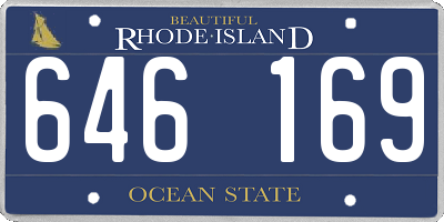 RI license plate 646169