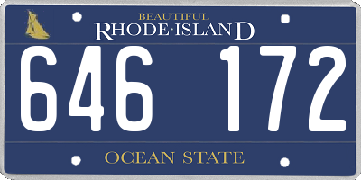 RI license plate 646172