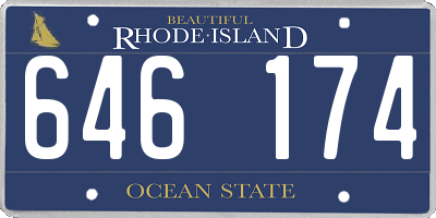 RI license plate 646174