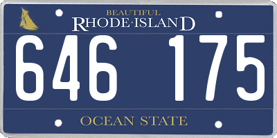 RI license plate 646175