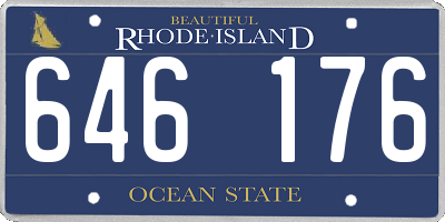 RI license plate 646176