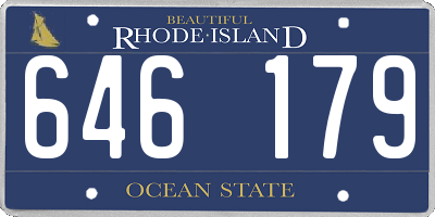 RI license plate 646179