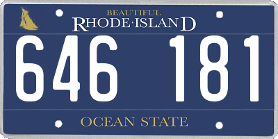 RI license plate 646181