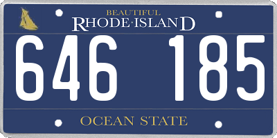 RI license plate 646185