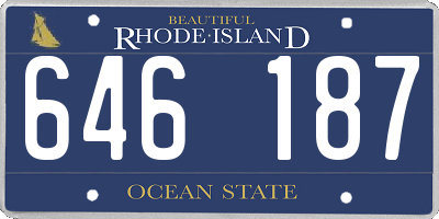 RI license plate 646187