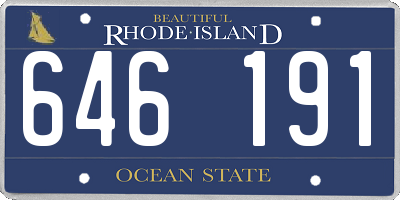 RI license plate 646191