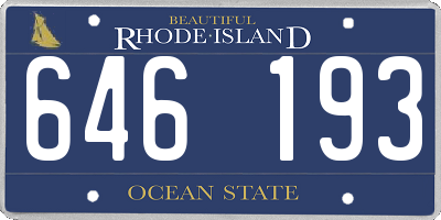RI license plate 646193