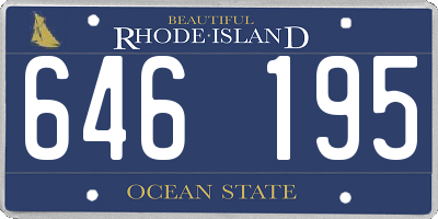 RI license plate 646195