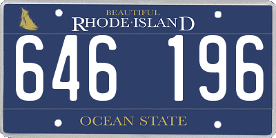 RI license plate 646196