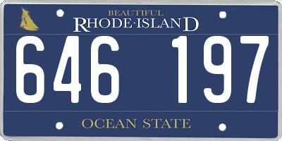 RI license plate 646197