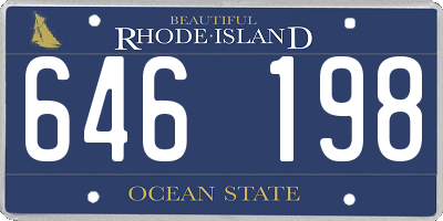 RI license plate 646198