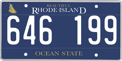 RI license plate 646199