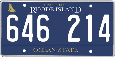 RI license plate 646214