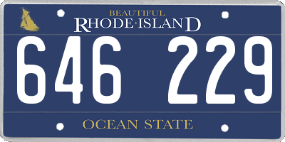 RI license plate 646229