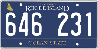 RI license plate 646231
