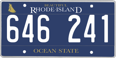 RI license plate 646241